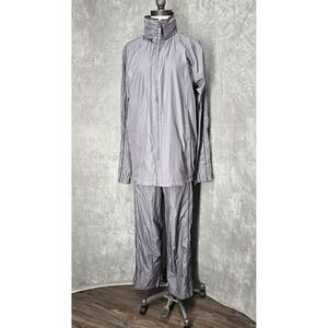 Champs Sports Mens Medium Grey Tracksuit Jacket Pants‎ Set Polyester Athletic